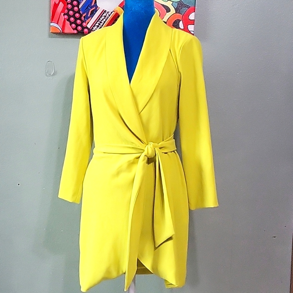 Zara dress blazer lime green sz small